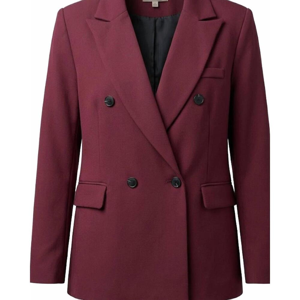 NEW SUNDAYUP women's button blazer jacket in burgundy